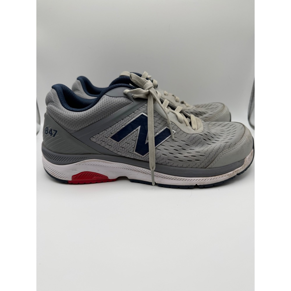 New Balance 847v4 Grey Navy Walking Shoes Mens 11 4E Extra Wide MW847LG4
